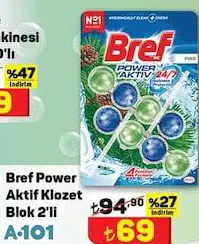BREF POWER AKTİF KLOZET BLOK 2'Lİ BREF POWER AKTİF KLOZET BLOK 2'Lİ